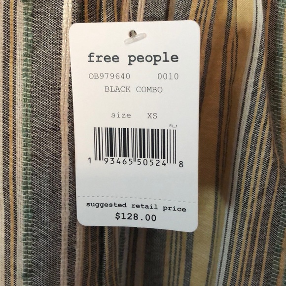 Free People-Stripped & Floral Embroidered Under The Sun-Tunic or dress - Picture 5 of 7